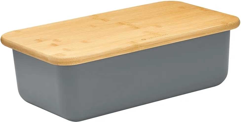 Zassenhaus Chlebník Loft šedý 40 x 23 cm
