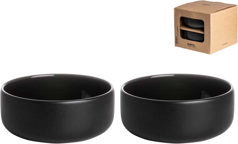 Gusta Misky keramické nízké 11 cm Černá