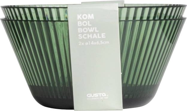 Gusta Set dvou misek zelené 14 x 6.5 cm