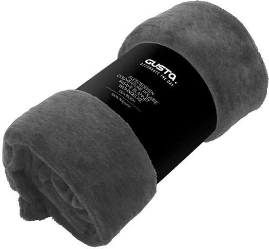 Gusta Fleece pléd 130 x 160 cm šedý