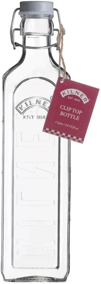 Kilner Láhev s klipem hranatá, 1l