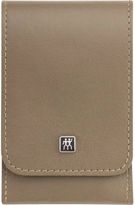 Zwilling Twinox manikúra, kůže v barvě taupe, 4 ks