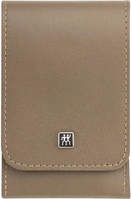 Zwilling Twinox manikúra, kůže v barvě taupe, 4 ks