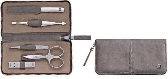 Zwilling Twinox manikúra Taupe, hnědošedá kůže, 5 ks