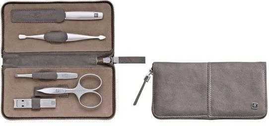 Zwilling Twinox manikúra Taupe, hnědošedá kůže, 5 ks