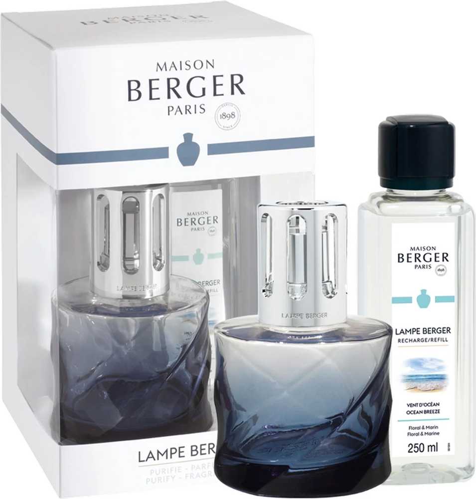 Maison Berger Paris Katalytická lampa Spirale modrá + náplň Vůně oceánu, 250 ml