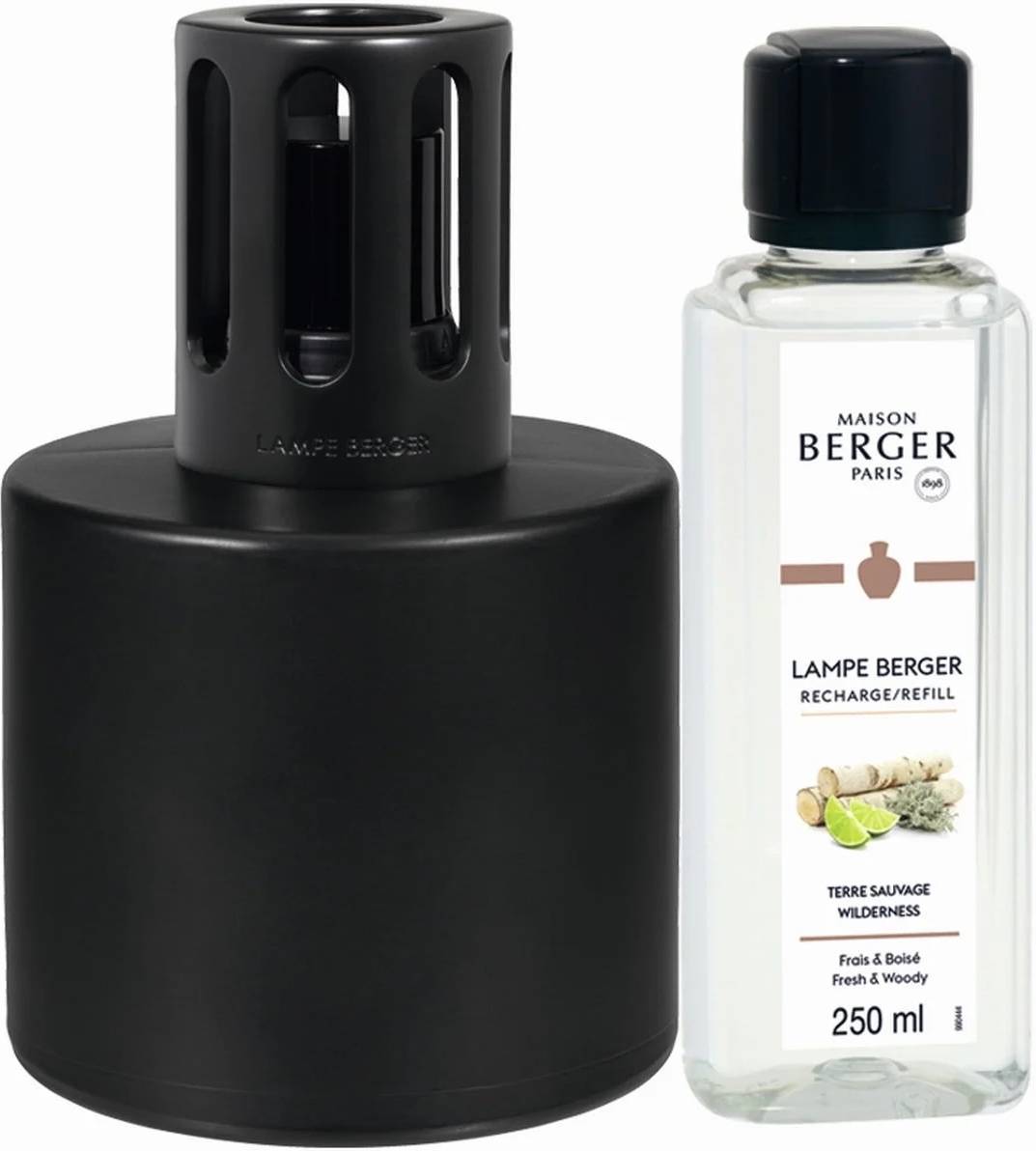 Maison Berger Paris Katalytická lampa Illusion, černá + náplň Divočina, 250 ml
