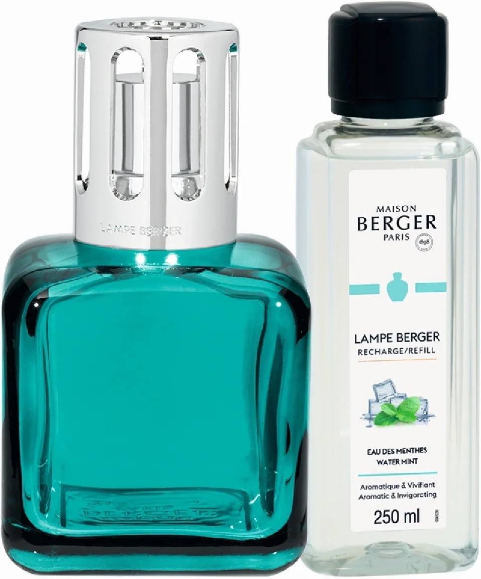 Maison Berger Paris Dárková sada: katalytická lampa Glacon, zelená + Voda z máty, 250 ml