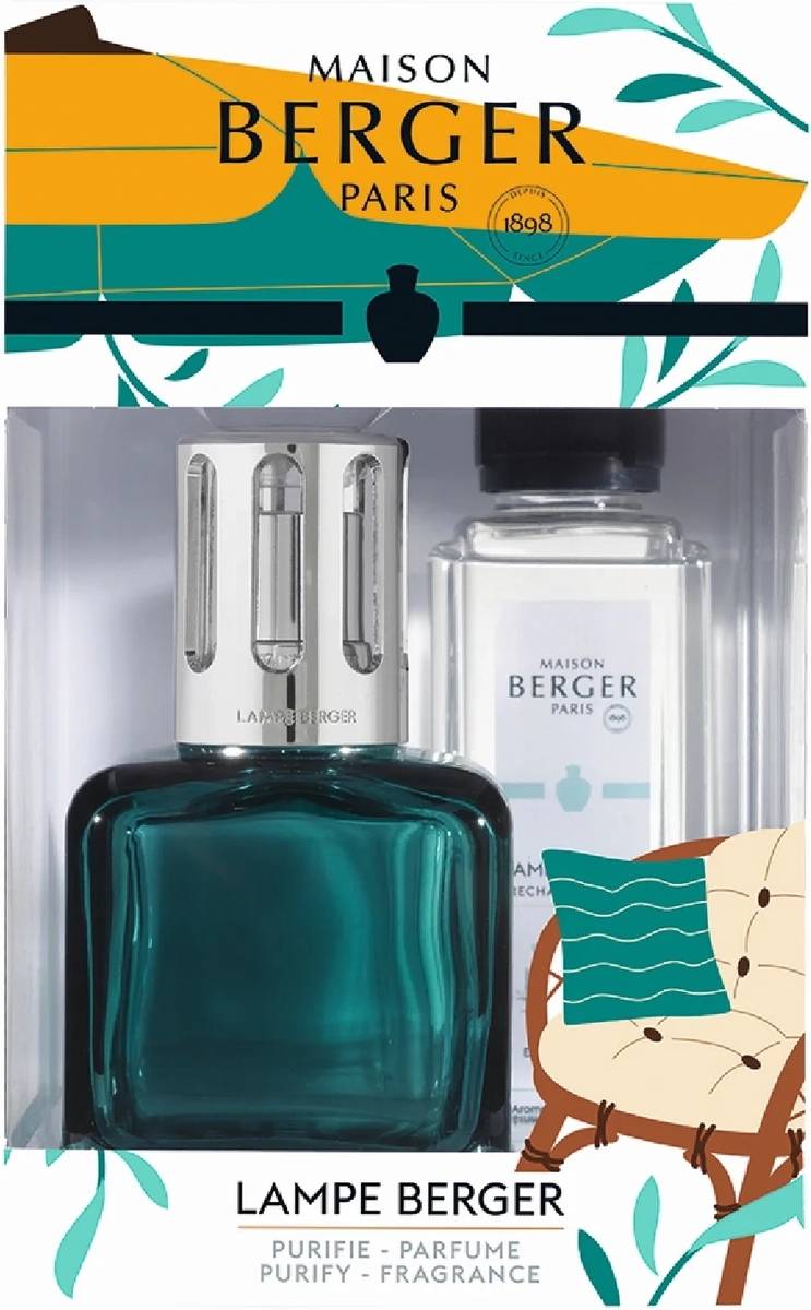 Maison Berger Paris Dárková sada: katalytická lampa Glacon, zelená + Voda z máty, 250 ml