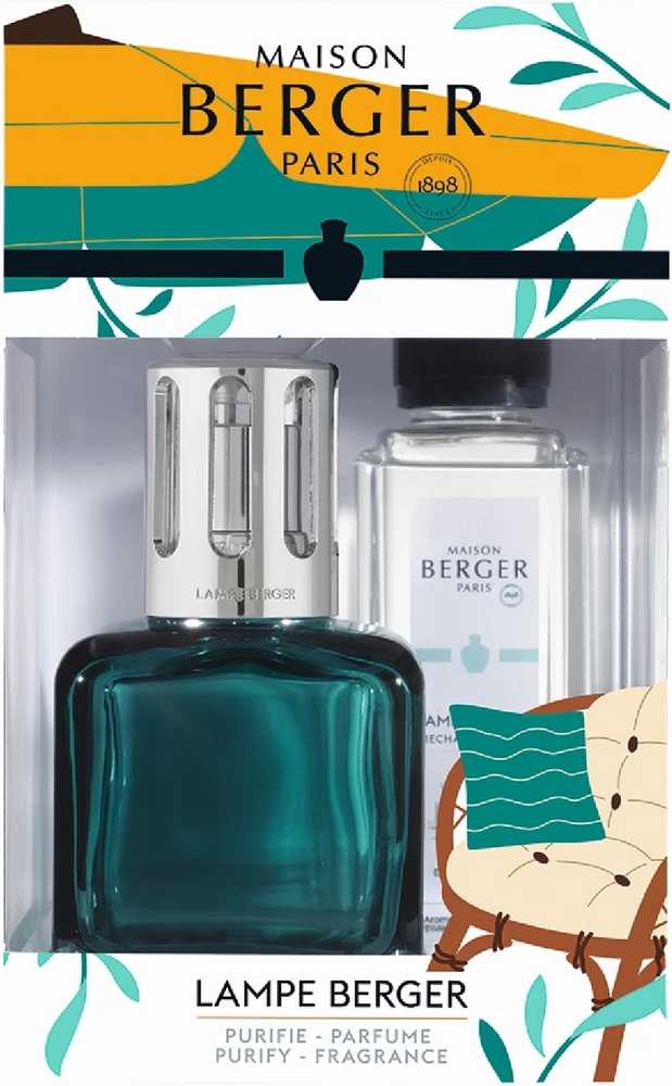 Maison Berger Paris Dárková sada: katalytická lampa Glacon, zelená + Voda z máty, 250 ml