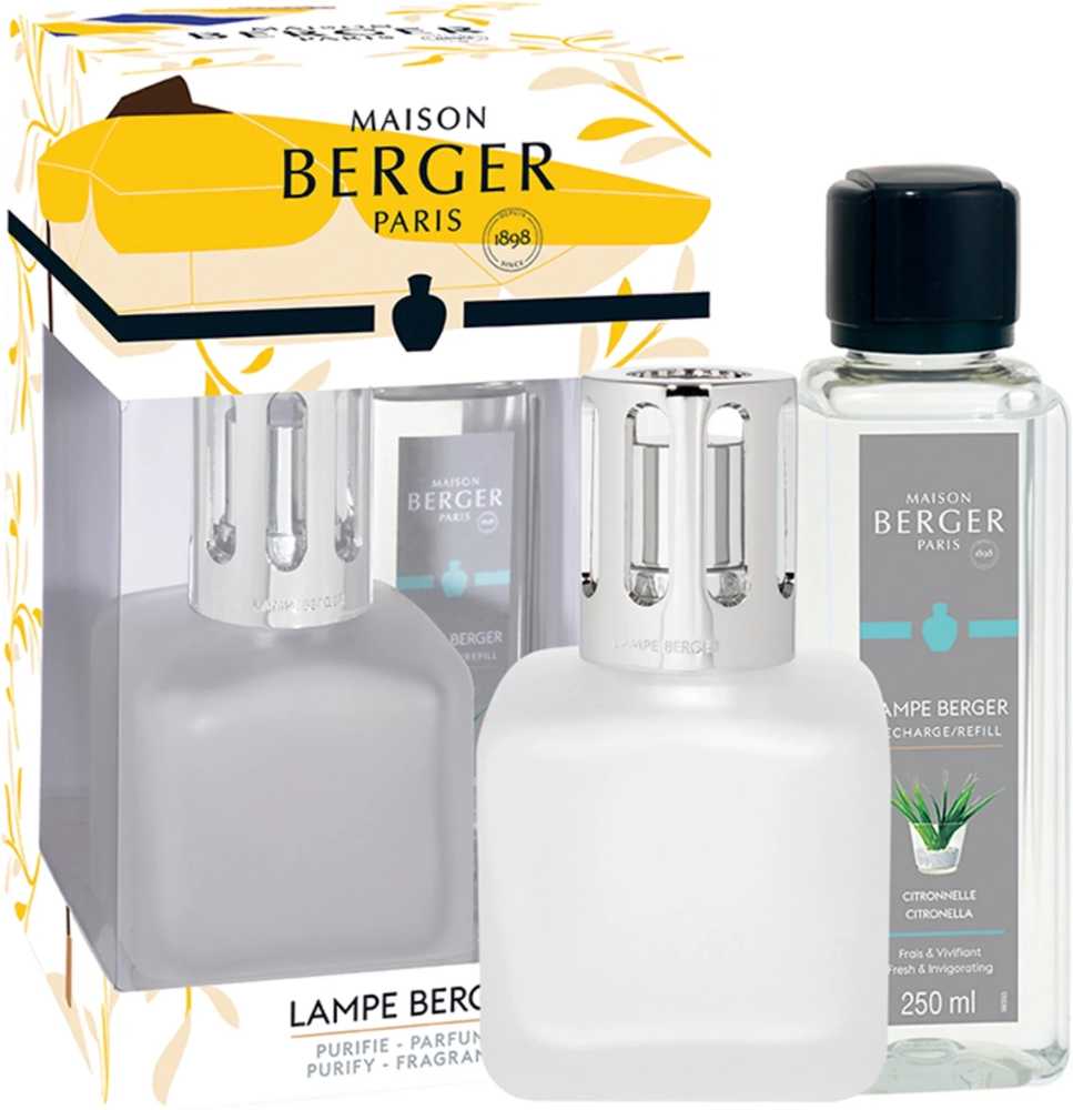 Maison Berger Paris Dárková sada: katalytická lampa Glacon, matná + Citronella, 250 ml