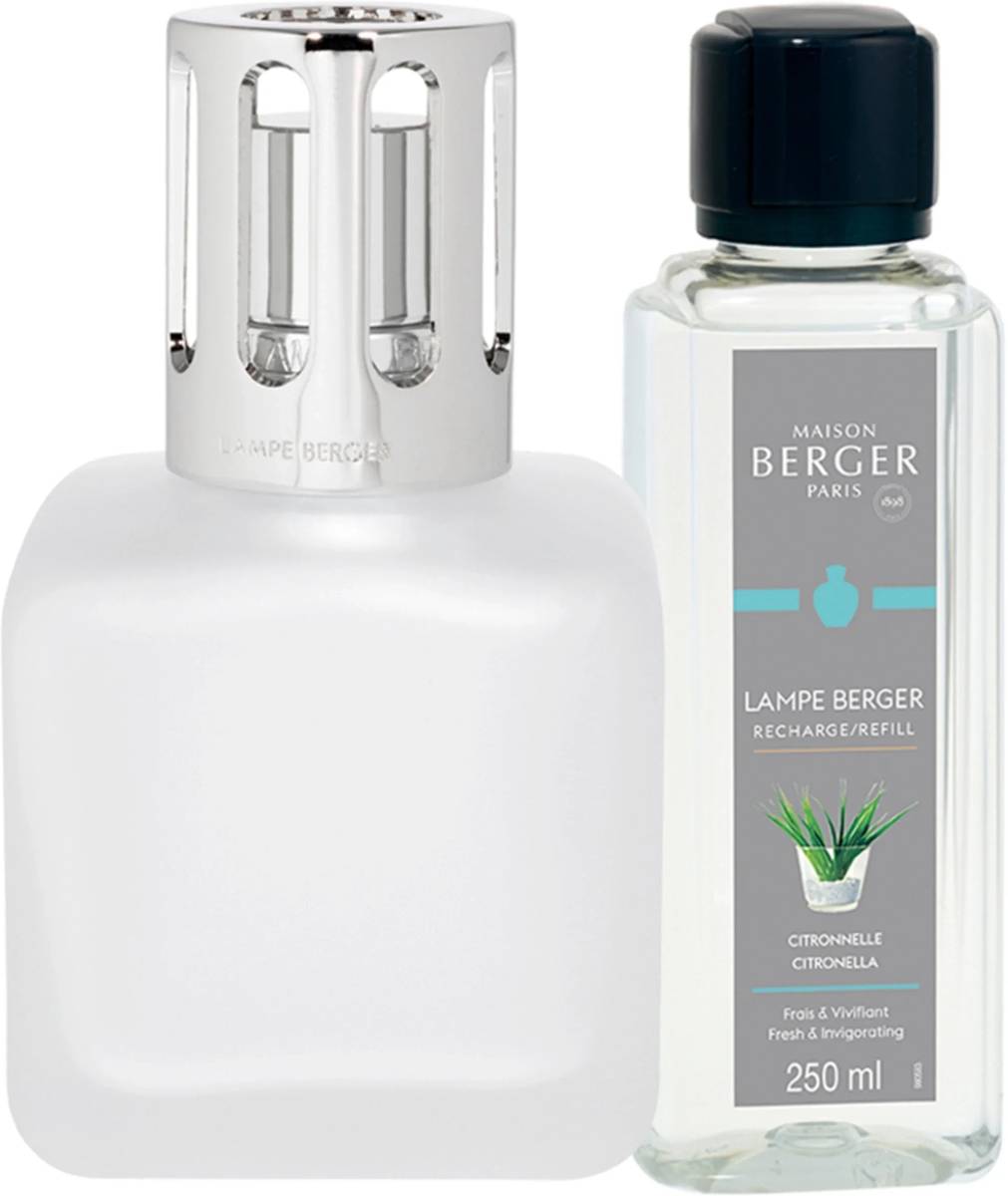 Maison Berger Paris Dárková sada: katalytická lampa Glacon, matná + Citronella, 250 ml