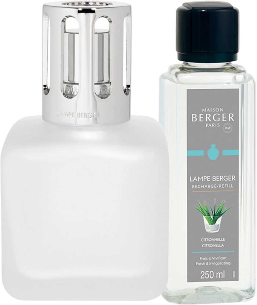 Maison Berger Paris Dárková sada: katalytická lampa Glacon, matná + Citronella, 250 ml