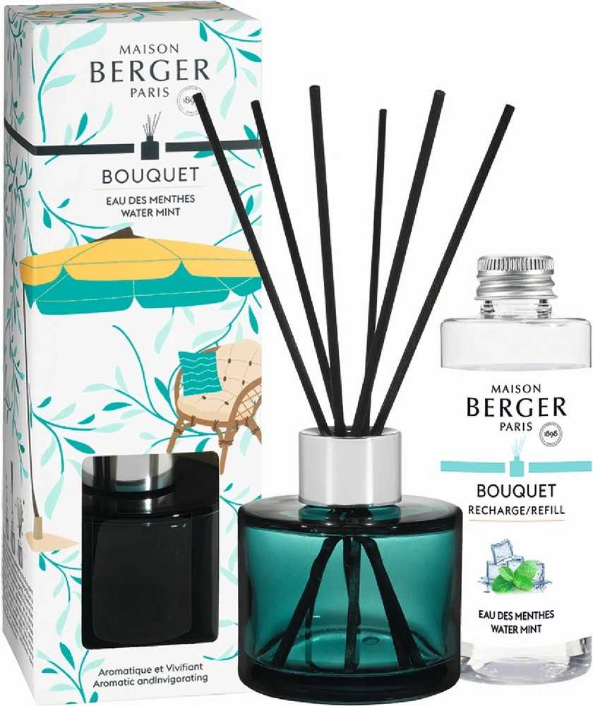 Maison Berger Paris Difuzér Mini Summer, zelený + náplň Voda z máty, 90 ml