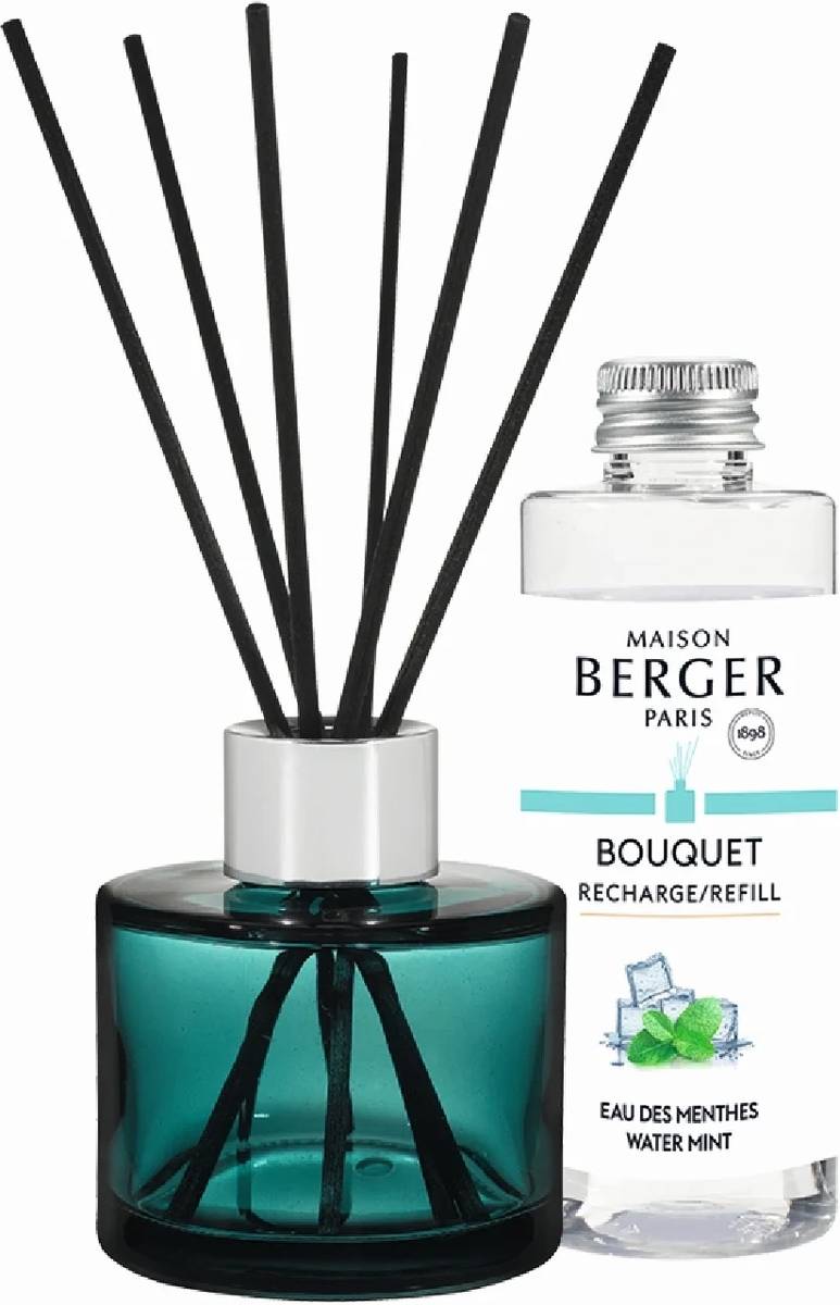 Maison Berger Paris Difuzér Mini Summer, zelený + náplň Voda z máty, 90 ml