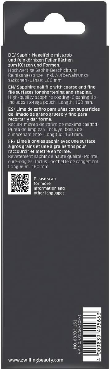 Zwilling Safírový pilník Classic Inox, 16 cm, bílý