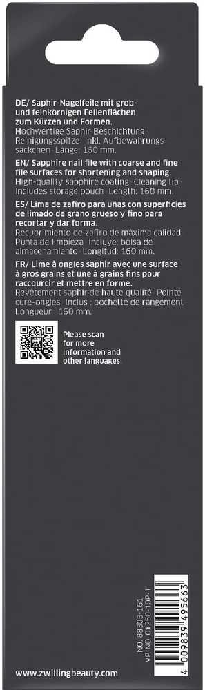 Zwilling Safírový pilník Classic Inox, 16 cm, bílý