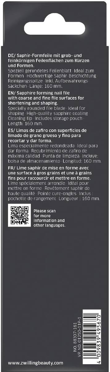 Zwilling Tvarovací safírový pilník Classic Inox, 16 cm, bílý