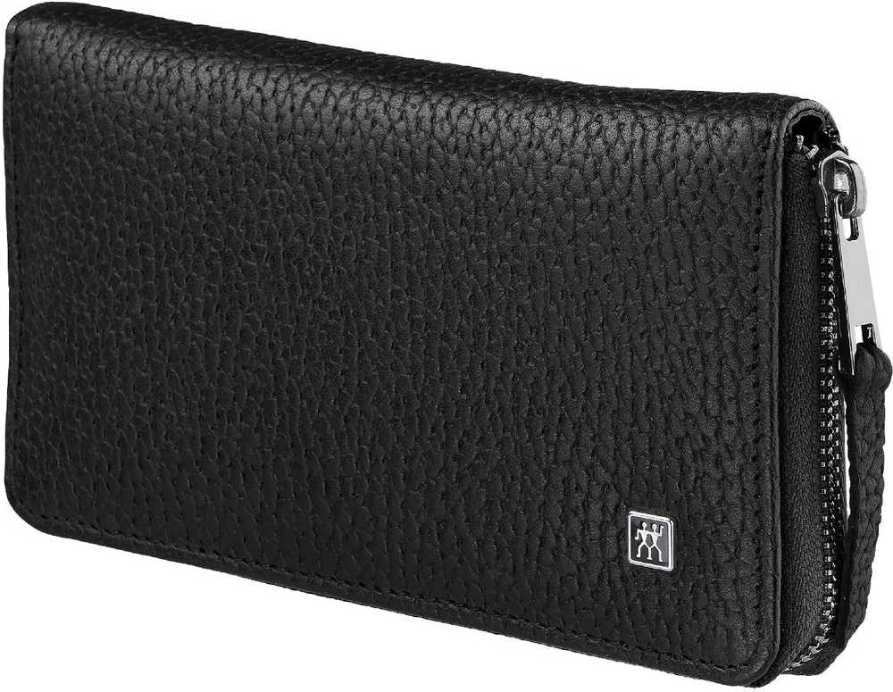 Zwilling Pánská manikúra Premium Black s nůžkami, čená kůže, 5 ks