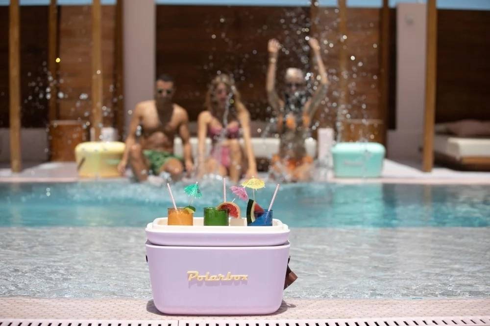 Polarbox Chladicí box Classic 20 l, fialová/žlutý nápis