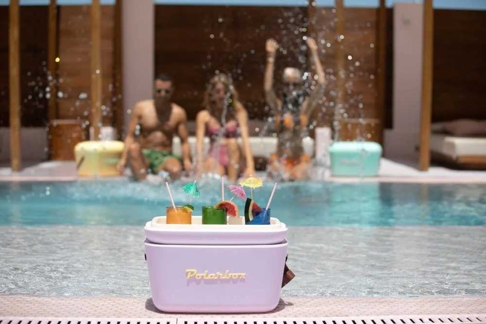 Polarbox Chladicí box Classic 20 l, fialová/žlutý nápis