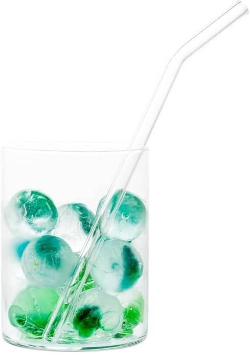 Koala Opakovaně použitelná zakřivená skleněná brčka, 4 ks