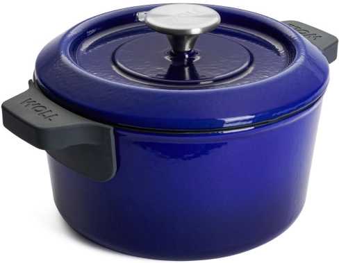 Woll Iron Litinový hrnec s poklicí, modrý, 20 cm