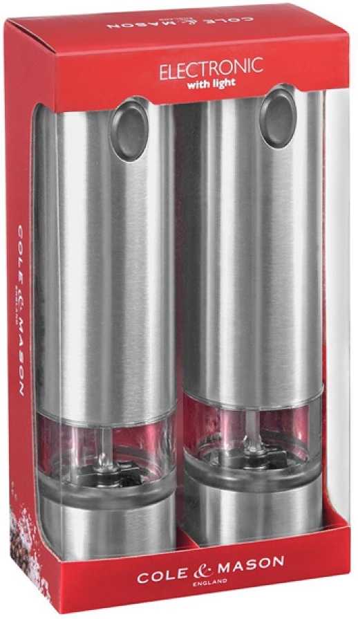 Cole & Mason LED Sada elektronických mlýnků na pepř a sůl Battersea