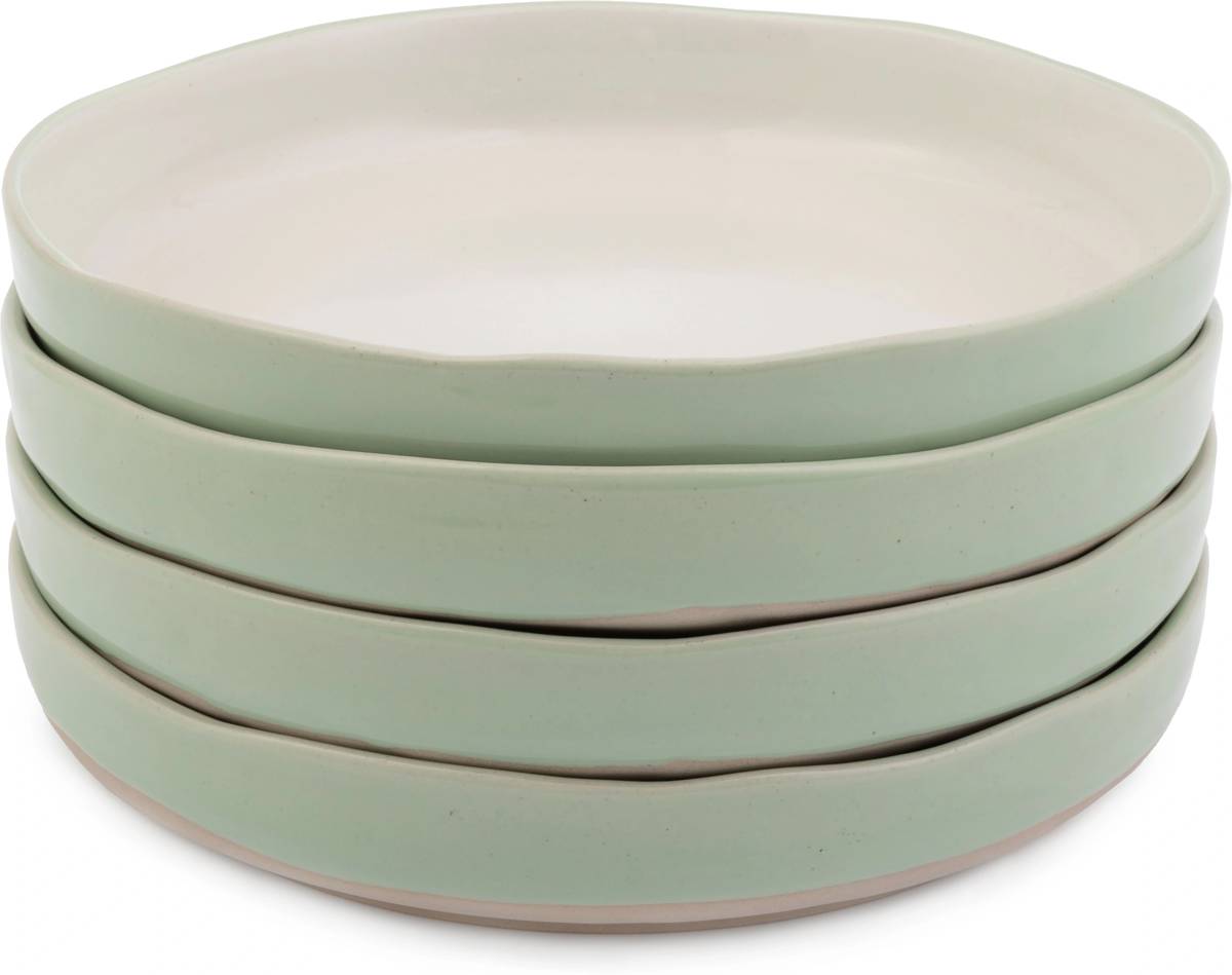 Jamie Oliver Sada kameninových misek, zelená, 22 cm, 4 ks