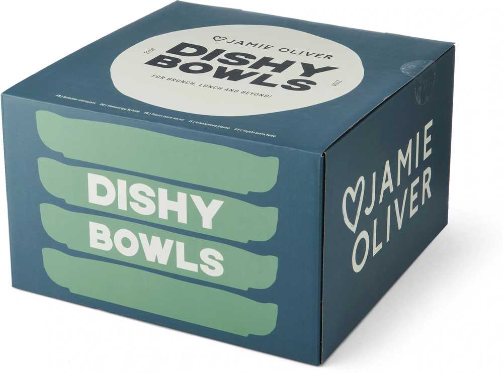 Jamie Oliver Sada kameninových misek, zelená, 22 cm, 4 ks