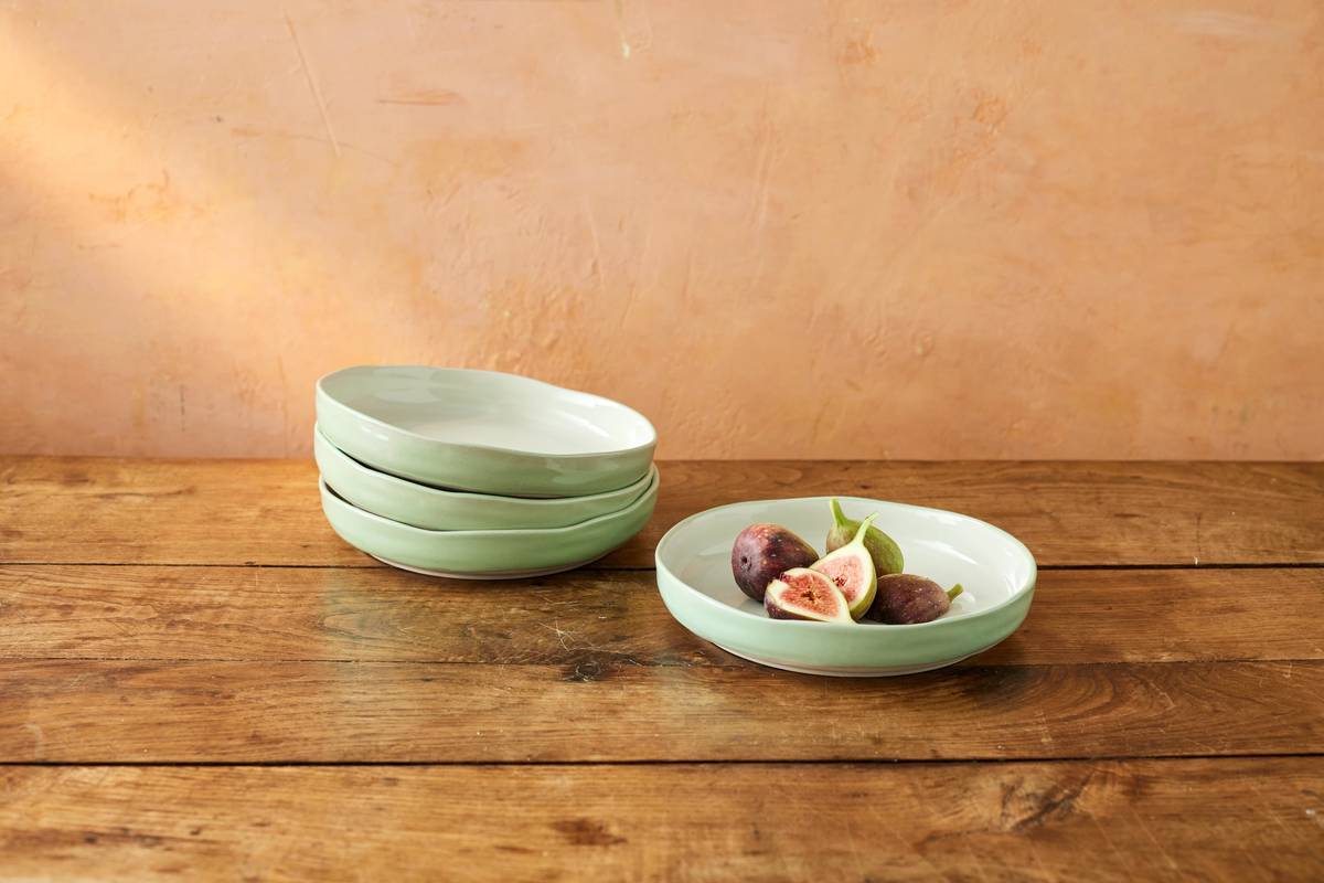 Jamie Oliver Sada kameninových misek, zelená, 22 cm, 4 ks