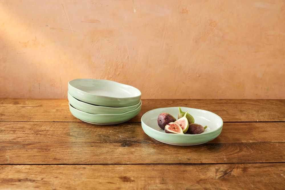Jamie Oliver Sada kameninových misek, zelená, 22 cm, 4 ks