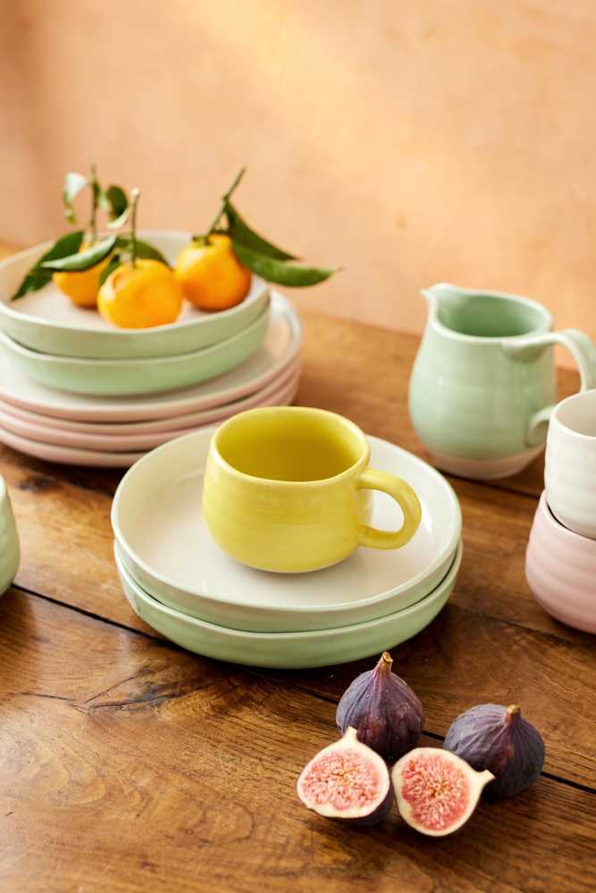 Jamie Oliver Sada kameninových misek, zelená, 22 cm, 4 ks