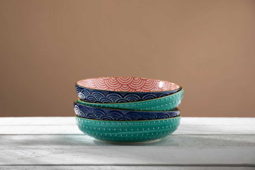 Mikasa Kameninová miska Indigo Chevron, 21 cm