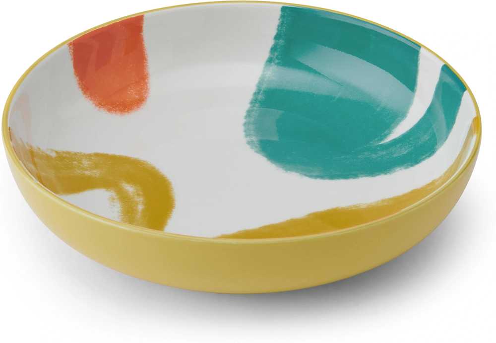 Mikasa Kameninové misky Yellow Abstract Pattern, 21 cm