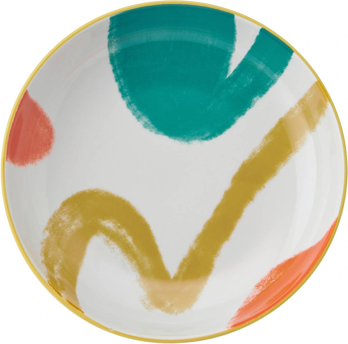 Mikasa Kameninové misky Yellow Abstract Pattern, 21 cm