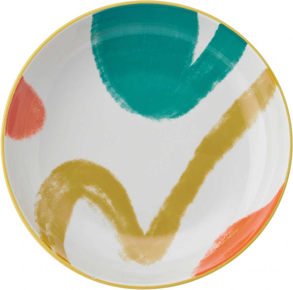 Mikasa Kameninové misky Yellow Abstract Pattern, 21 cm