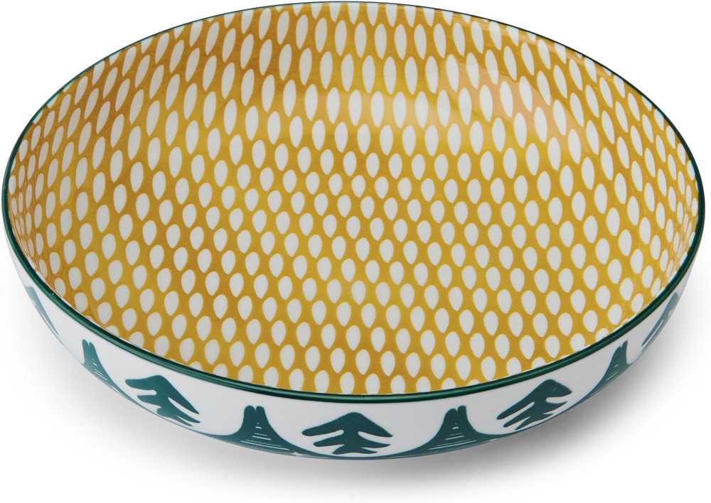 Mikasa Kameninová miska Green Leafy Pattern, 21 cm