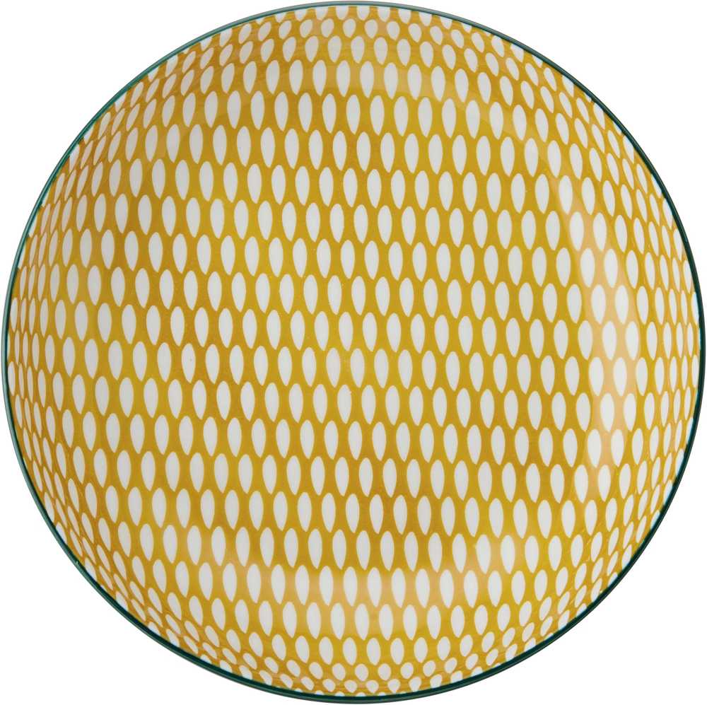 Mikasa Kameninová miska Green Leafy Pattern, 21 cm