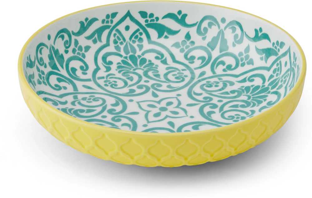 Mikasa Kameninová miska Yellow & Blue Geometric, 21 cm