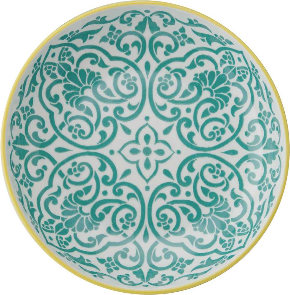 Mikasa Kameninová miska Yellow & Blue Geometric, 21 cm