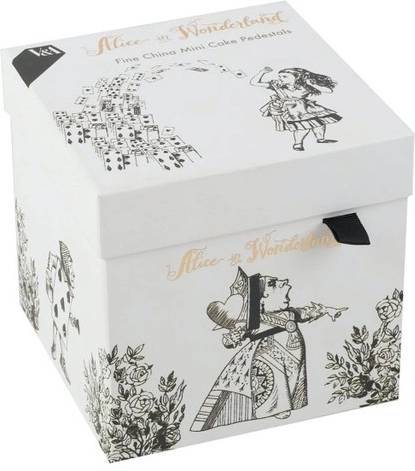 Mikasa V&A Alice In Wonderland Sada mini podnosů na dortík, 2 ks