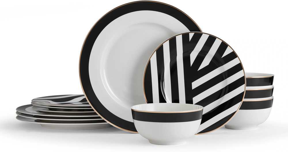 Mikasa Luxe Deco Jídelní sada, 12 ks