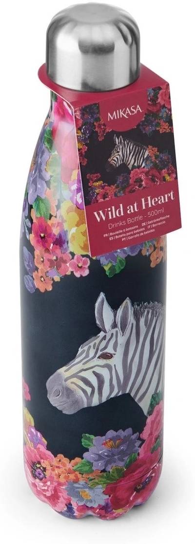 Mikasa Wild at Heart Láhev na vodu, 500 ml, motiv zebry