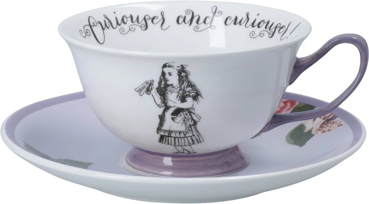 Mikasa V&A Alice In Wonderland Šálek s podšálkem, 220 ml