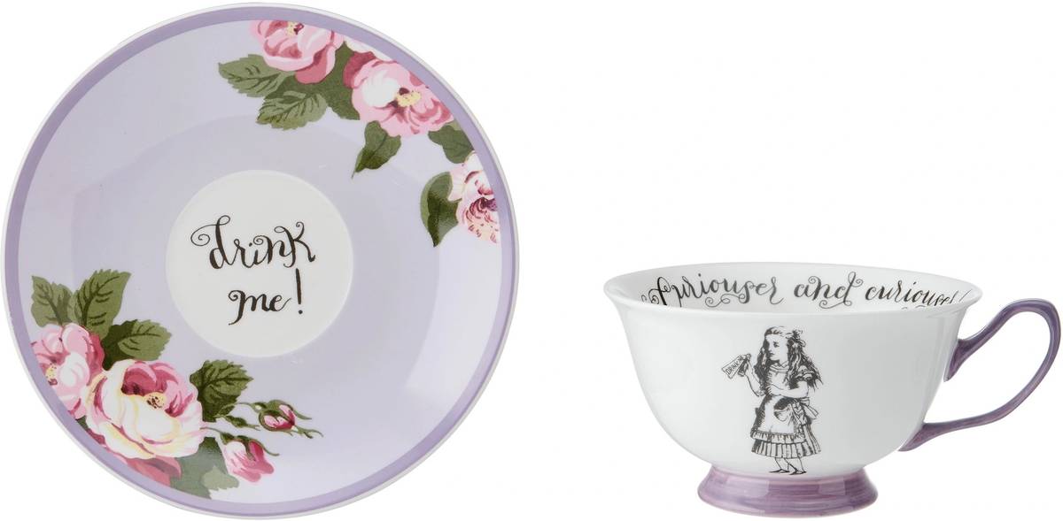 Mikasa V&A Alice In Wonderland Šálek s podšálkem, 220 ml