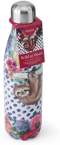 Mikasa Wild at Heart Láhev na vodu, 500 ml, motiv lenochoda