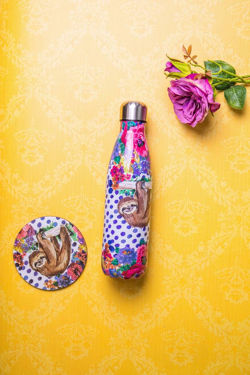 Mikasa Wild at Heart Láhev na vodu, 500 ml, motiv lenochoda
