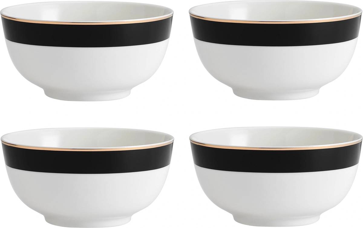 Mikasa Luxe Deco Sada misek na cereálie, 14 cm, 4 ks