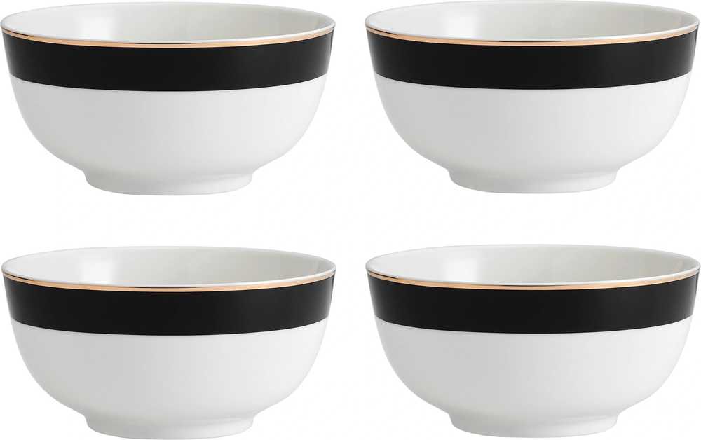Mikasa Luxe Deco Sada misek na cereálie, 14 cm, 4 ks